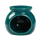 Maxbell Ceramic Essential Oil Burner Wax Melt Burner for Living Room Bedroom Balcony Green