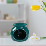 Maxbell Ceramic Essential Oil Burner Wax Melt Burner for Living Room Bedroom Balcony Green