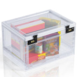 Maxbell Lockable Storage Bin Containers Organiser Lock Box for Office Garage Cabinet