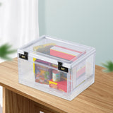 Maxbell Lockable Storage Bin Containers Organiser Lock Box for Office Garage Cabinet