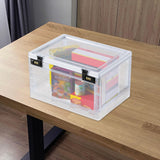 Maxbell Lockable Storage Bin Containers Organiser Lock Box for Office Garage Cabinet