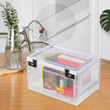Maxbell Lockable Storage Bin Containers Organiser Lock Box for Office Garage Cabinet