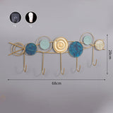 Maxbell Coat Rack Decorative Portable behind Door Hanger for Kitchen Windows Outdoor Blue