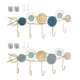 Maxbell Coat Rack Decorative Portable behind Door Hanger for Kitchen Windows Outdoor Blue