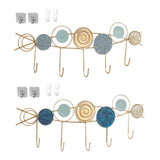 Maxbell Coat Rack Decorative Portable behind Door Hanger for Kitchen Windows Outdoor Blue