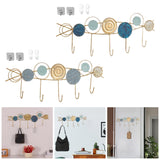 Maxbell Coat Rack Decorative Portable behind Door Hanger for Kitchen Windows Outdoor Blue