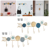 Maxbell Coat Rack Decorative Portable behind Door Hanger for Kitchen Windows Outdoor Blue