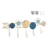 Maxbell Coat Rack Decorative Portable behind Door Hanger for Kitchen Windows Outdoor Blue