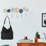 Maxbell Coat Rack Decorative Portable behind Door Hanger for Kitchen Windows Outdoor Blue