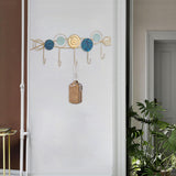 Maxbell Coat Rack Decorative Portable behind Door Hanger for Kitchen Windows Outdoor Blue
