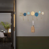 Maxbell Coat Rack Decorative Portable behind Door Hanger for Kitchen Windows Outdoor Blue