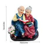 Maxbell Elderly Couple Figurine Valentines Day Gifts for Entrance Cabinet Shelf Desk