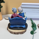 Maxbell Elderly Couple Figurine Valentines Day Gifts for Entrance Cabinet Shelf Desk