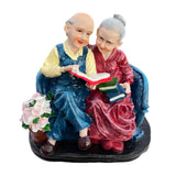 Maxbell Elderly Couple Figurine Valentines Day Gifts for Entrance Cabinet Shelf Desk