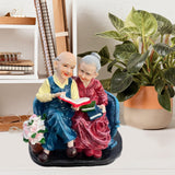 Maxbell Elderly Couple Figurine Valentines Day Gifts for Entrance Cabinet Shelf Desk