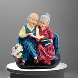 Maxbell Elderly Couple Figurine Valentines Day Gifts for Entrance Cabinet Shelf Desk