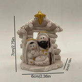 Maxbell Christmas Nativity Family Figurine Ornament Religious 6x3x7cm Xmas Sculpture