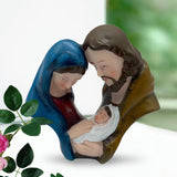 Maxbell Holy Family Nativity Figurine Tabletop Ornament for Indoor Bedroom Fireplace