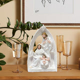 Maxbell Christmas Nativity Figurine Resin Sculpture for Office Fireplace Living Room