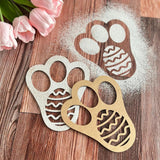 Maxbell Easter Bunny Footprint Stencil Reusable Craft Durable DIY Easter Decorations