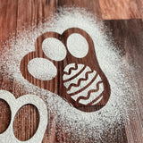 Maxbell Easter Bunny Footprint Stencil Reusable Craft Durable DIY Easter Decorations