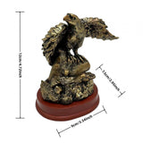 Maxbell Resin Figurine Desk Artwork Home Decor Eagle Statue for Cafe Party Bookshelf