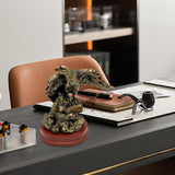 Maxbell Resin Figurine Desk Artwork Home Decor Eagle Statue for Cafe Party Bookshelf