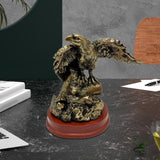 Maxbell Resin Figurine Desk Artwork Home Decor Eagle Statue for Cafe Party Bookshelf