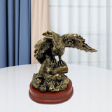Maxbell Resin Figurine Desk Artwork Home Decor Eagle Statue for Cafe Party Bookshelf