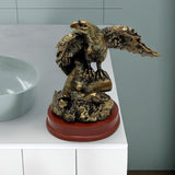 Maxbell Resin Figurine Desk Artwork Home Decor Eagle Statue for Cafe Party Bookshelf