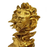 Maxbell Lion Sculpture Desktop Figurine 3D Lion Statue for Office Bedroom Decoration