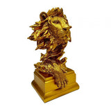 Maxbell Lion Sculpture Desktop Figurine 3D Lion Statue for Office Bedroom Decoration