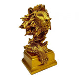 Maxbell Lion Sculpture Desktop Figurine 3D Lion Statue for Office Bedroom Decoration