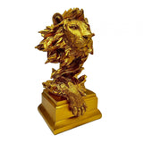 Maxbell Lion Sculpture Desktop Figurine 3D Lion Statue for Office Bedroom Decoration