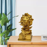 Maxbell Lion Sculpture Desktop Figurine 3D Lion Statue for Office Bedroom Decoration