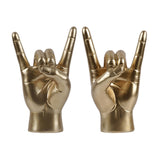 Maxbell Rock Hand Gesture Statue Art Finger Sculpture for Apartment Living Room Cafe Left Hand