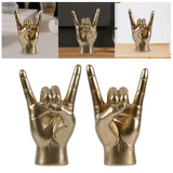 Maxbell Rock Hand Gesture Statue Art Finger Sculpture for Apartment Living Room Cafe Left Hand