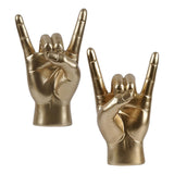 Maxbell Rock Hand Gesture Statue Art Finger Sculpture for Apartment Living Room Cafe Left Hand