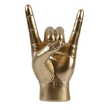 Maxbell Rock Hand Gesture Statue Art Finger Sculpture for Apartment Living Room Cafe Left Hand