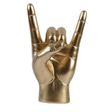 Maxbell Rock Hand Gesture Statue Art Finger Sculpture for Apartment Living Room Cafe Left Hand