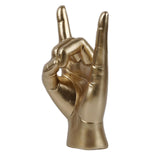 Maxbell Rock Hand Gesture Statue Art Finger Sculpture for Apartment Living Room Cafe Left Hand