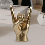 Maxbell Rock Hand Gesture Statue Art Finger Sculpture for Apartment Living Room Cafe Left Hand