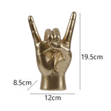 Maxbell Rock Hand Gesture Statue Art Finger Sculpture for Apartment Living Room Cafe Right Hand