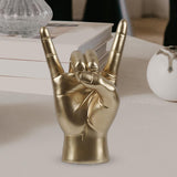 Maxbell Rock Hand Gesture Statue Art Finger Sculpture for Apartment Living Room Cafe Right Hand
