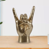 Maxbell Rock Hand Gesture Statue Art Finger Sculpture for Apartment Living Room Cafe Right Hand