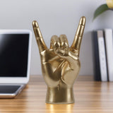 Maxbell Rock Hand Gesture Statue Art Finger Sculpture for Apartment Living Room Cafe Right Hand