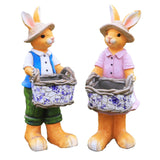 Maxbell Rabbit Garden Statue Craft Durable Animal Sculpture for Cafe Hotel Apartment Boy