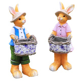 Maxbell Rabbit Garden Statue Craft Durable Animal Sculpture for Cafe Hotel Apartment Boy