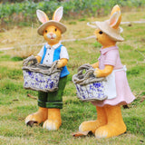 Maxbell Rabbit Garden Statue Craft Durable Animal Sculpture for Cafe Hotel Apartment Boy