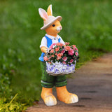 Maxbell Rabbit Garden Statue Craft Durable Animal Sculpture for Cafe Hotel Apartment Boy